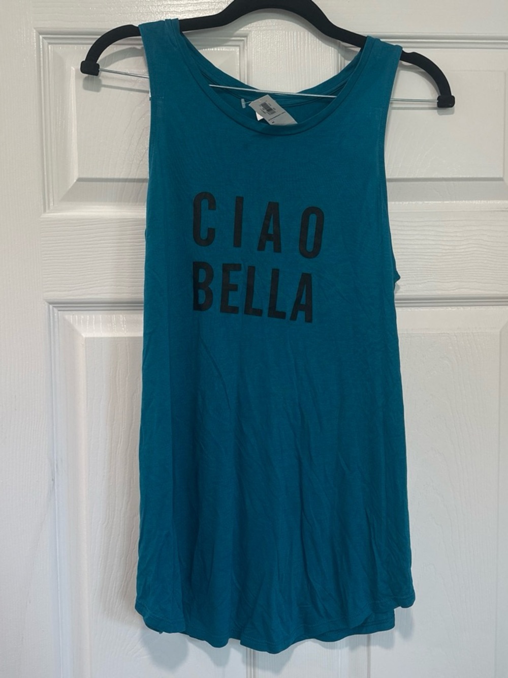 Old Navy Teal Graphic Tank Top
